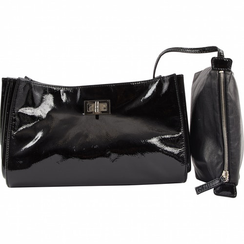 Chanel Black Patent Leather Handbag | ModeSens