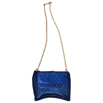 Pre-owned Pinko Blue Glitter Clutch Bag