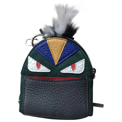 Pre-owned Fendi Sac À Dos Leather Bag Charms