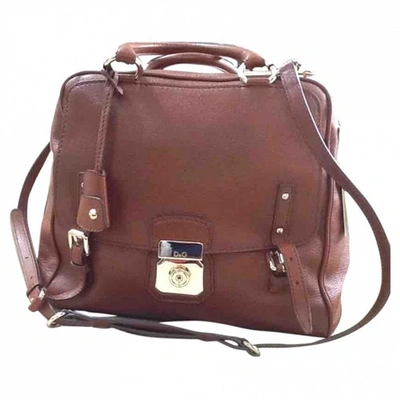 Pre-owned Dolce & Gabbana Leather Handbag In Camel