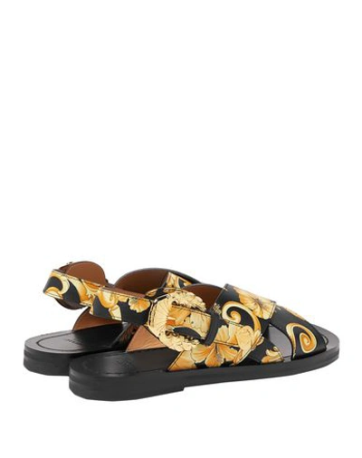 Shop Versace Sandals In Black