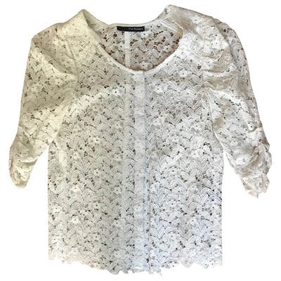 Pre-owned The Kooples Ecru Cotton Top