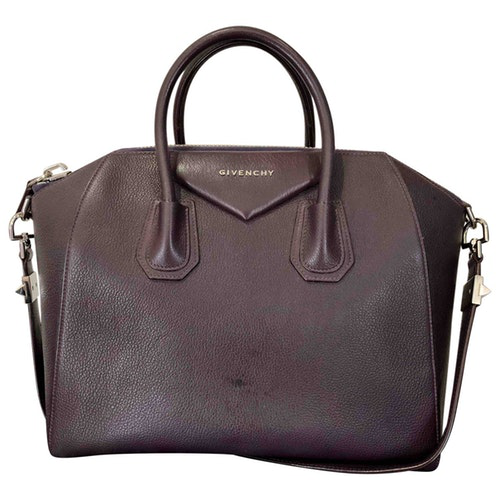 Givenchy Antigona Purple Leather Handbag | ModeSens