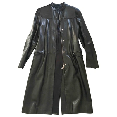 Pre-owned Prada Black Leather Coats