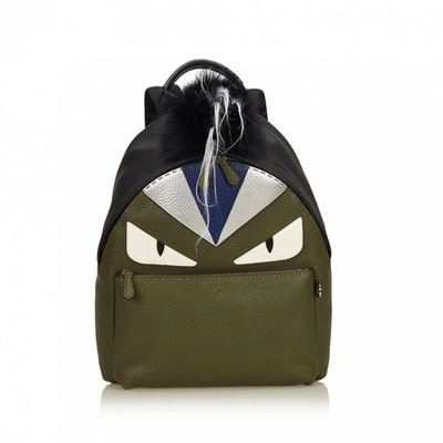 Pre-owned Fendi Green Leather Backpack