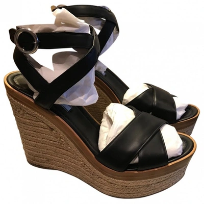 Pre-owned Prada Leather Sandal In Black