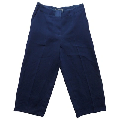 Pre-owned By Malene Birger Blue Polyester Trousers