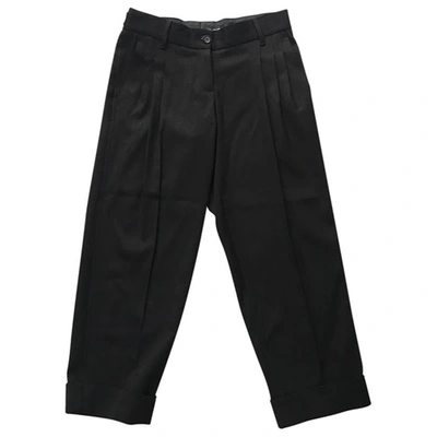 Pre-owned Dolce & Gabbana Wool Chino Pants In Black