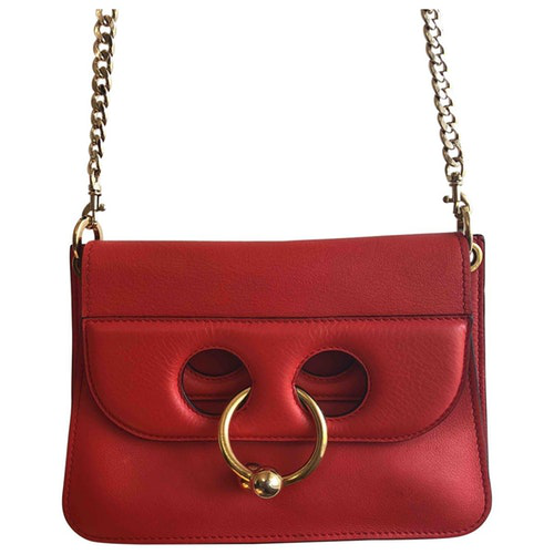 Jw Anderson Pierce Red Leather Handbag | ModeSens