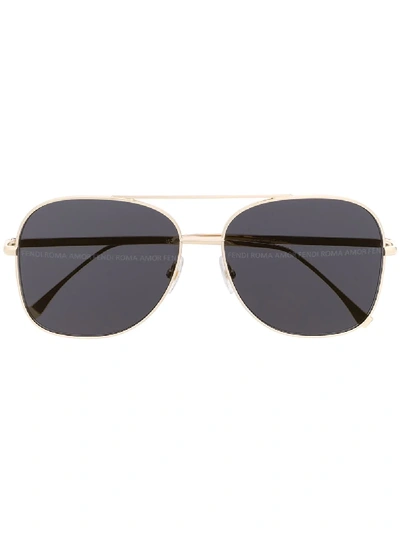 Shop Fendi Ff0378gs 2f7/7y Sunglasses In Gold
