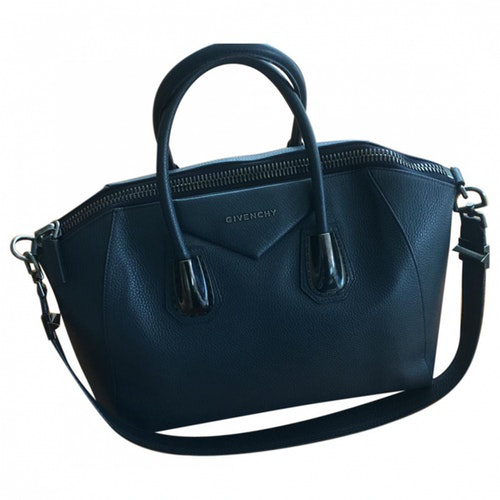 Givenchy Antigona Navy Leather Handbag ModeSens