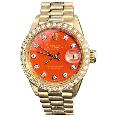 Pre-owned Rolex Lady Datejust 26mm Gold Yellow Gold Watch