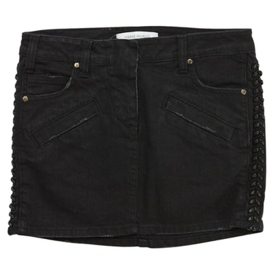 Pre-owned Pierre Balmain Black Denim - Jeans Skirt