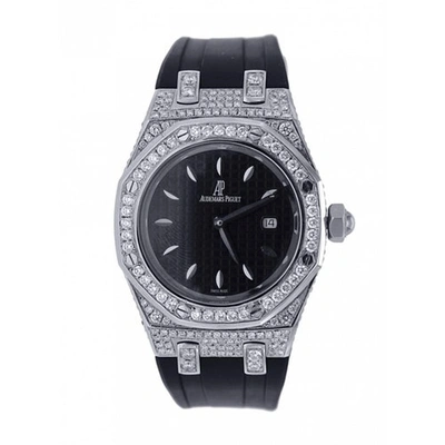 Pre-owned Audemars Piguet Royal Oak Lady Black Steel Watches