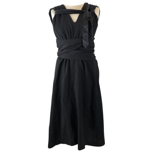 Dries Van Noten Black Wool Dress | ModeSens