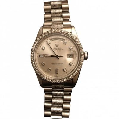 Pre-owned Rolex Day-date 40mm White Gold Watch