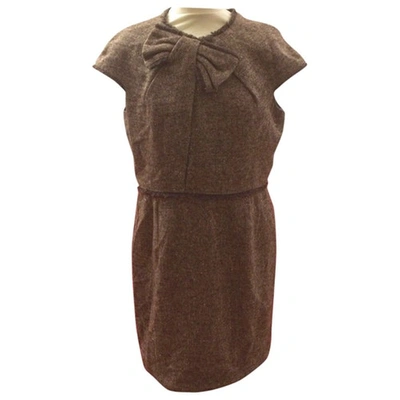 Pre-owned Carolina Herrera Brown Wool Dress