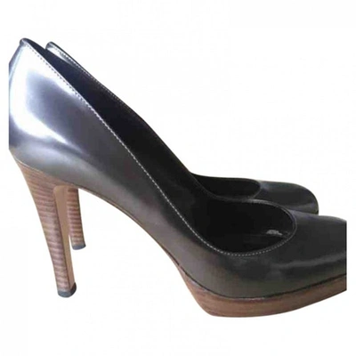 Pre-owned Gianvito Rossi Leather Heels In Anthracite