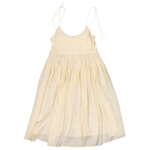 Saint Laurent Ecru Silk Dress | ModeSens