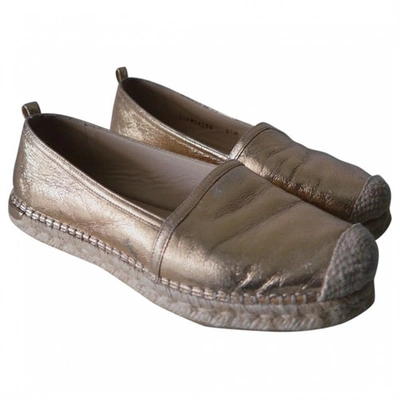 Pre-owned Stuart Weitzman Metallic Leather Espadrilles