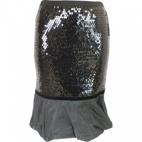 Moschino Cheap And Chic Black Glitter Skirt ModeSens
