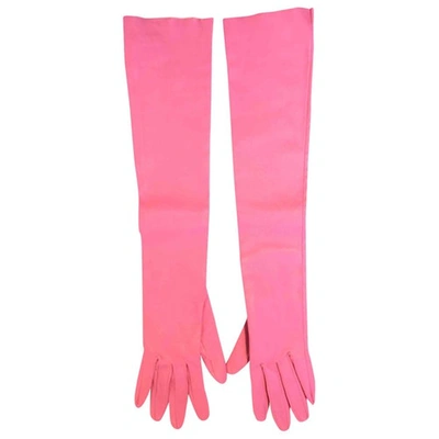 Pre-owned Jitrois Pink Leather Gloves