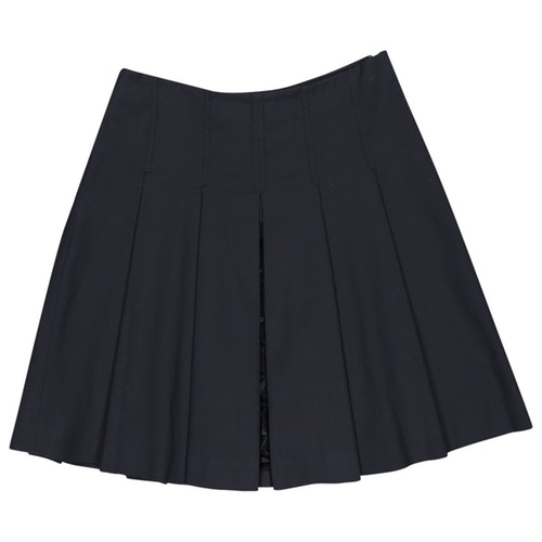 Prada Navy Cotton Skirt | ModeSens