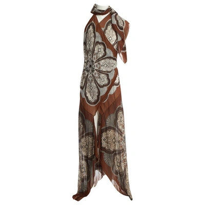 Pre-owned Gucci Brown Silk Dress