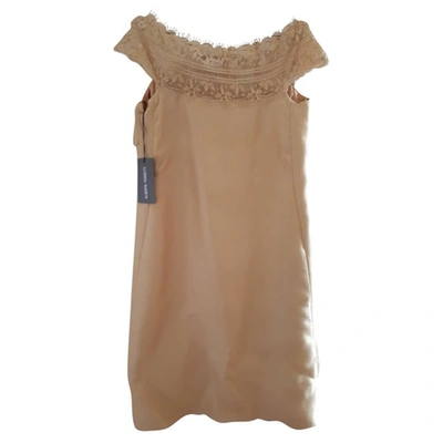 Pre-owned Alberta Ferretti Mid-length Dress In Beige