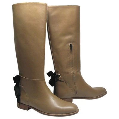 Pre-owned Red Valentino Camel Leather Boots