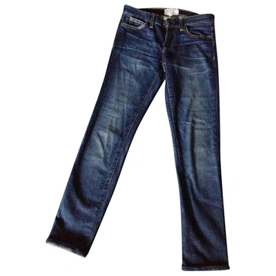 Pre-owned Current Elliott Slim Jeans In Blue