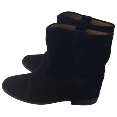 Pre-owned Isabel Marant Crisi Black Suede Ankle Boots