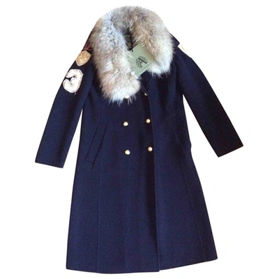 Pre-owned Alessandra Chamonix Blue Wool Coat