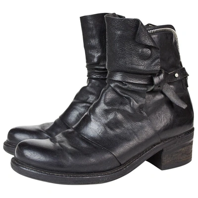 Pre-owned A.s.98 Black Leather Ankle Boots