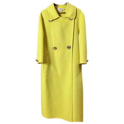 Pre-owned Marni Yellow Cashmere Coats