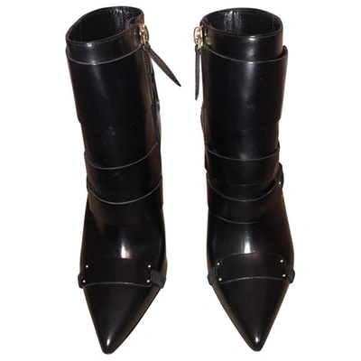 Pre-owned Aperlai Black Leather Ankle Boots