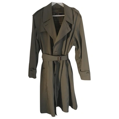 Pre-owned Aquascutum Green Cotton Trench Coat