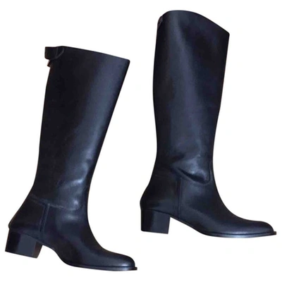Pre-owned Atelier Mercadal Black Leather Boots