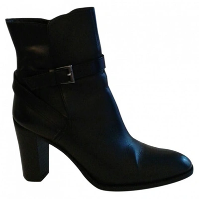 Pre-owned Atelier Mercadal Black Leather Ankle Boots