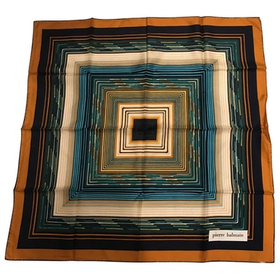 Pre-owned Pierre Balmain Silk Scarf In Multicolour