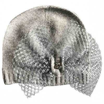Pre-owned Pinko Grey Wool Hat