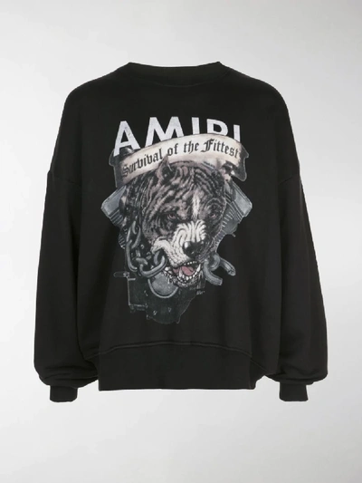 Shop Amiri Pitbull Crew Neck Sweatshirt In Black