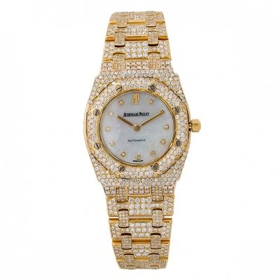 Pre-owned Audemars Piguet Royal Oak Lady Yellow Yellow Gold Watches