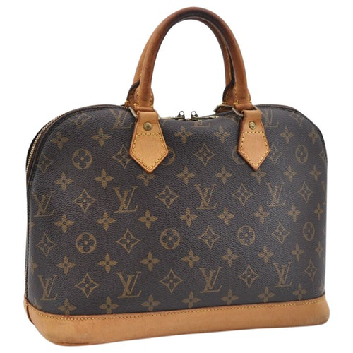 Louis Vuitton Alma Brown Cloth Handbag | ModeSens