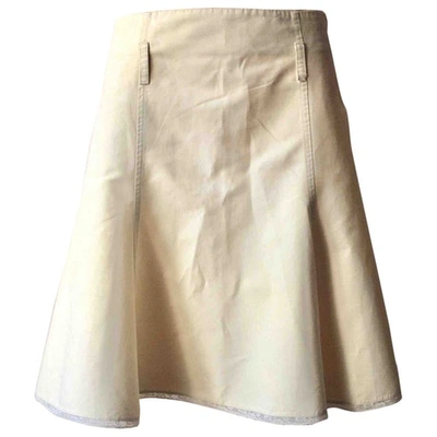 Pre-owned Masnada Mid-length Skirt In Beige