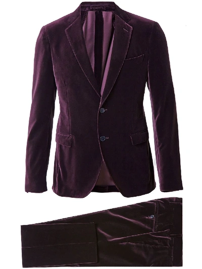 Shop Browns Velvet Suit In Ruby