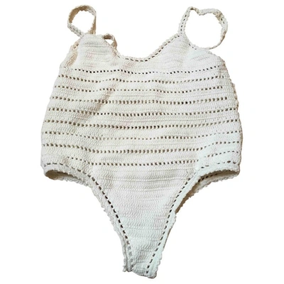 Pre-owned She Made Me Beige Cotton Swimwear