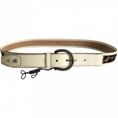 Pre-owned Dolce & Gabbana White Cloth Belt