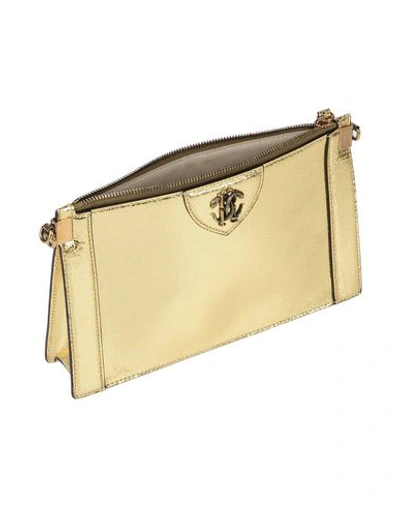Shop Roberto Cavalli Cross-body Bags In Gold