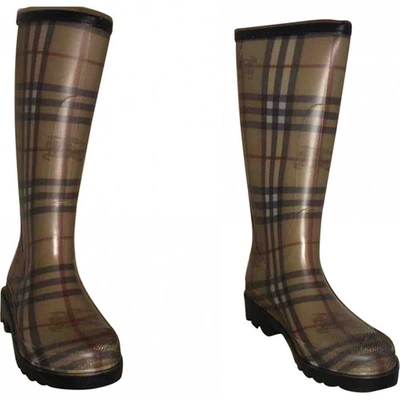 Pre-owned Burberry Beige Rubber Boots
